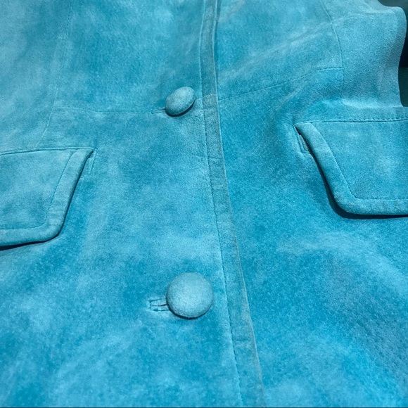 SOLD Danier Suede Leather Coat - Picture 4 of 7